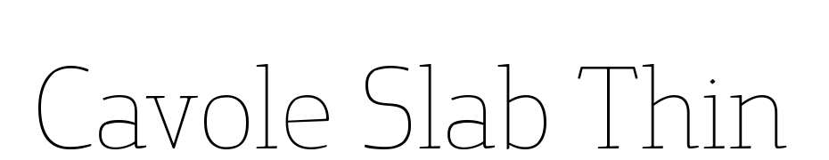 Cavole Slab Thin Yazı tipi ücretsiz indir